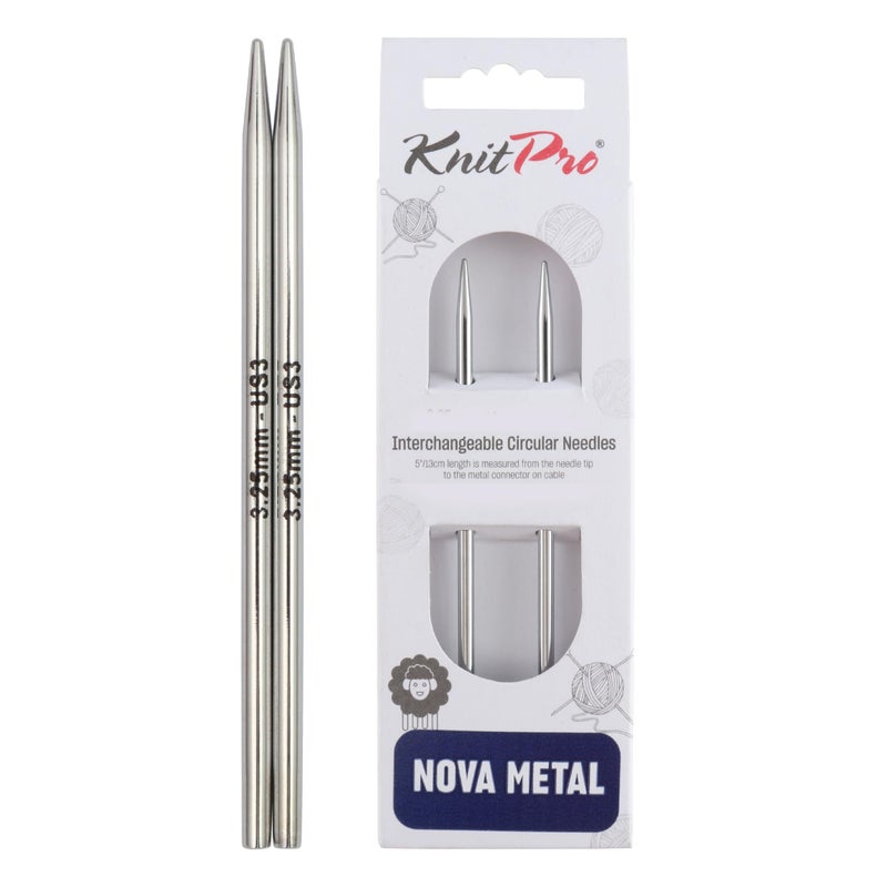 KnitPro Nova Interchangeable Circular Needles 5" (13cm) | US Size 3 (3.25mm) - Image 1